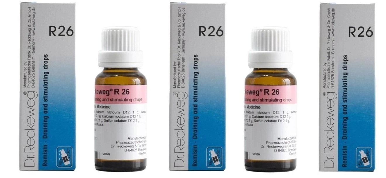 Dr Reckeweg R26 Drops 22ml Pack of 3 FREE SHIPPING