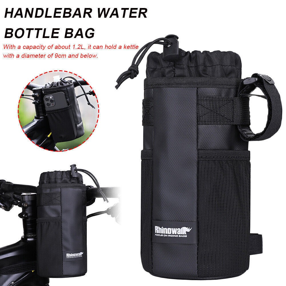 MTB Road Bike Cup Water Bottle Storage Bag Bicycle Handlebar Drink Pouch Cycling