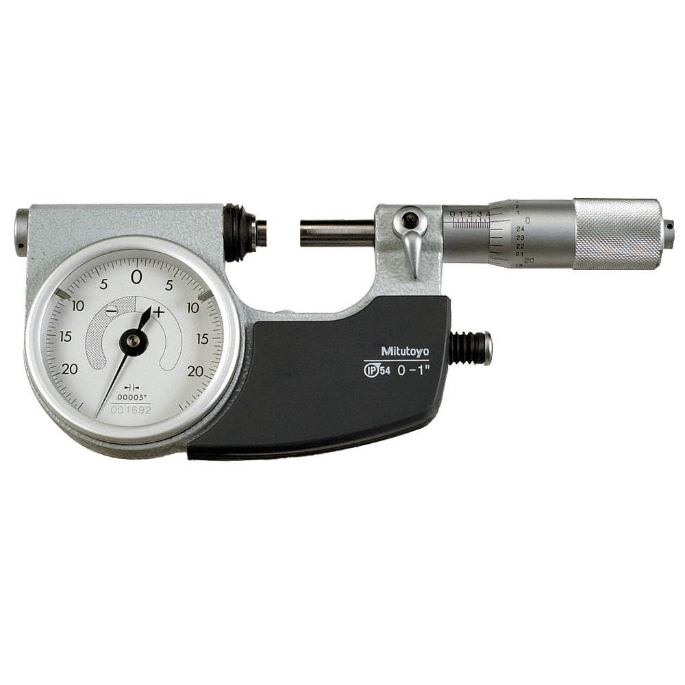 MITUTOYO 510-131 Indicating Micrometer,0-1 In,0.00005 In 4CGF6