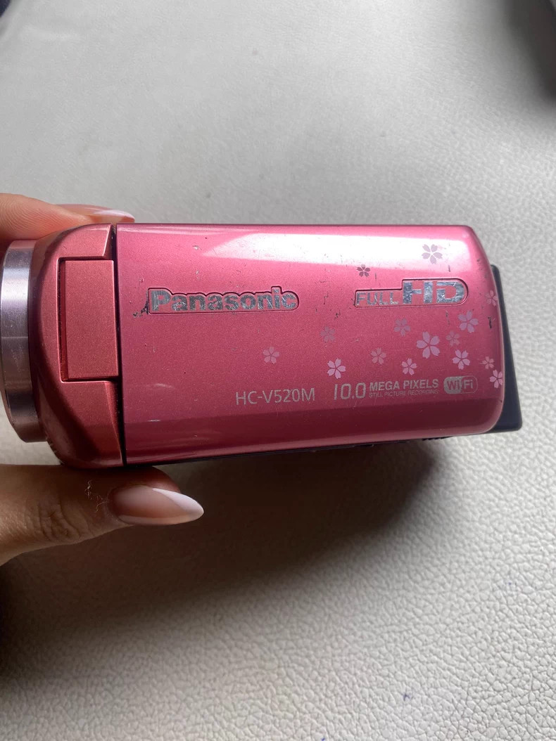 Panasonic HC-V520M Pink Camcorder Video Camera Full HD 50x Optical Zoom