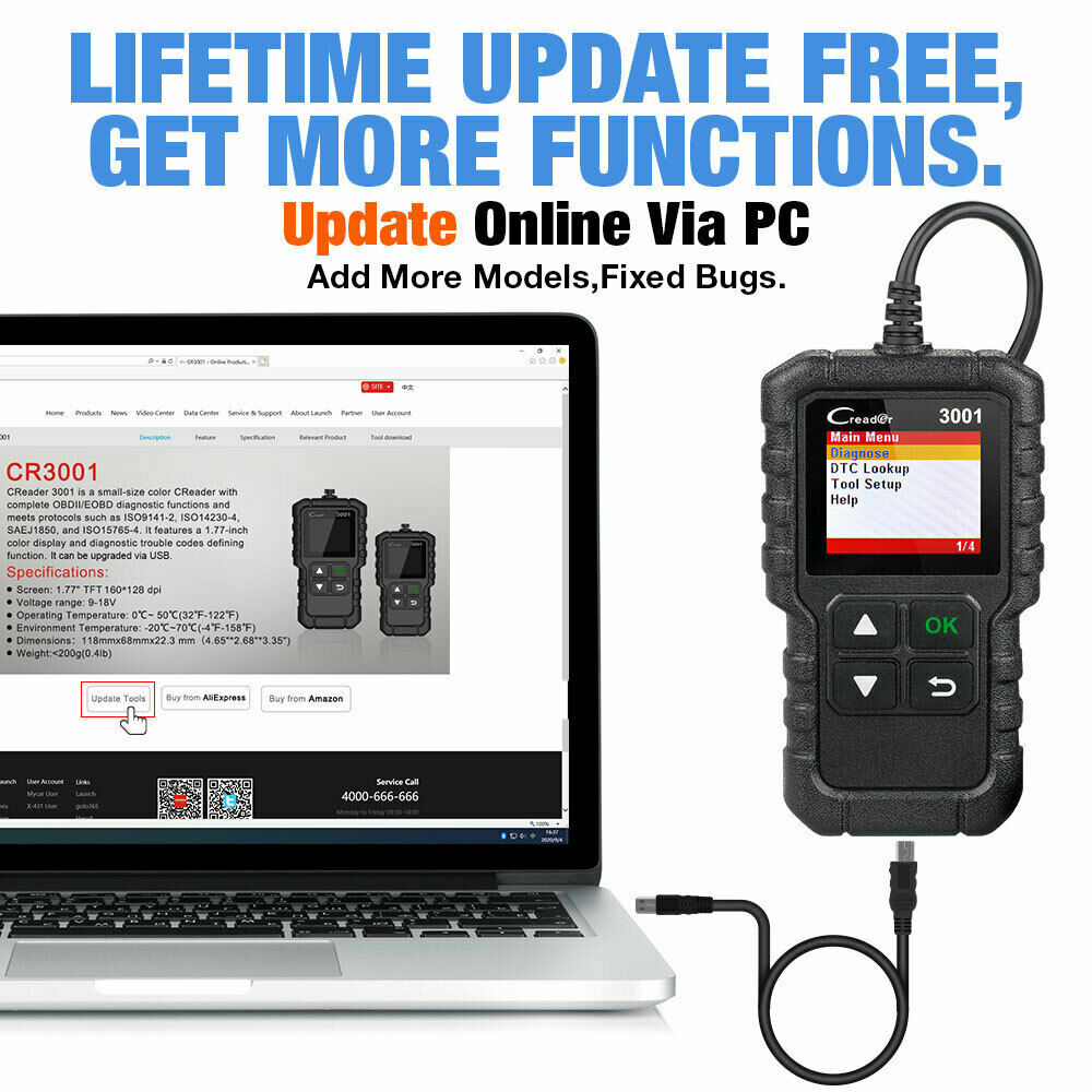 Automotive OBD2 Scanner OBD Code Reader Car Diagnostic Tool Check Engine Fault