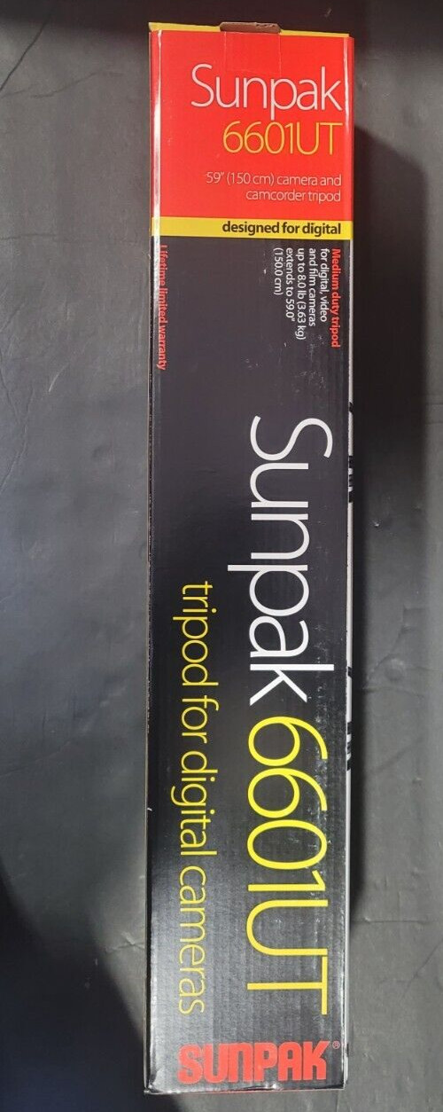 New Sunpak 6601UT Tripod for Digital Cameras 620-060 Extends 59"