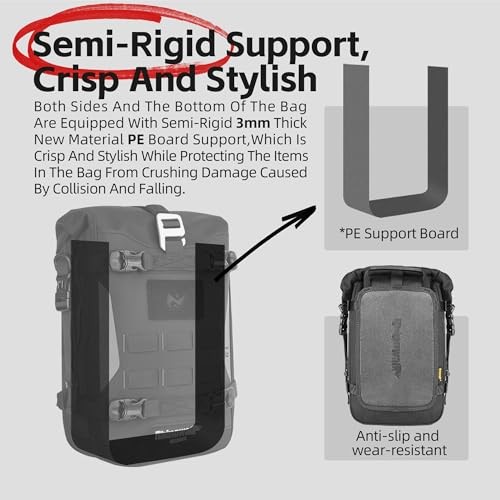 Waterproof Motorcycle Crash Bar Bag, Expandable (1 Piece) | Multi-mount