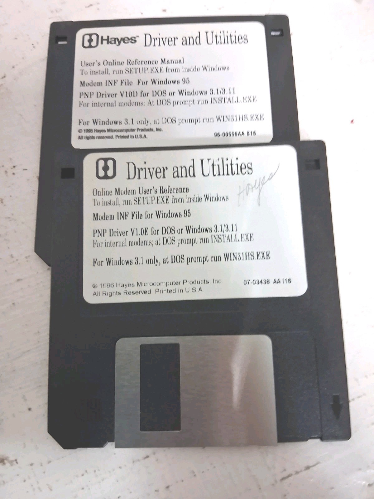 Hayes Smartcom Message Center LE CD + Floppies Driver Utilities Win95 Lot