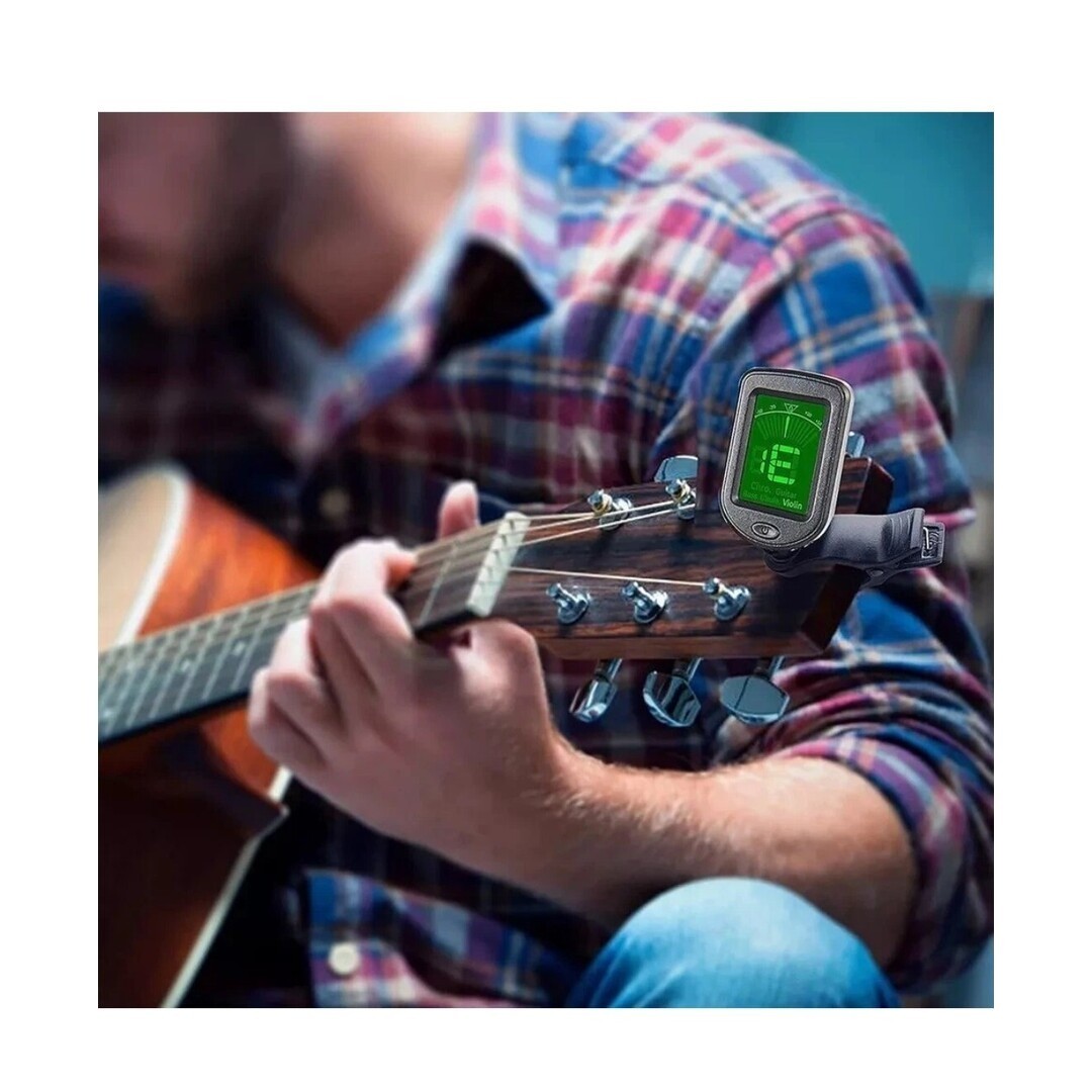 LCD Clip On Chromatic Acoustic Electric Guitar Bass Ukulele Banjo Violin Tuner