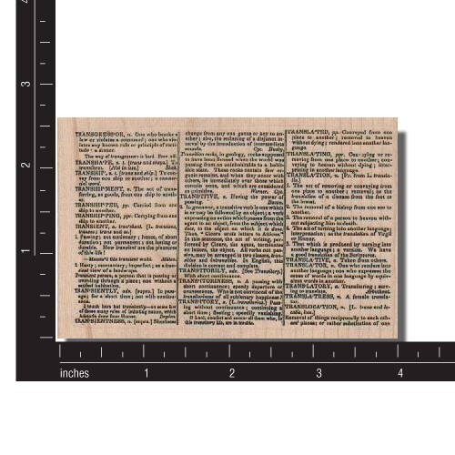 Mounted Rubber Stamp, DICTIONARY PAGE, Background Stamp, Collage, Mixed Media