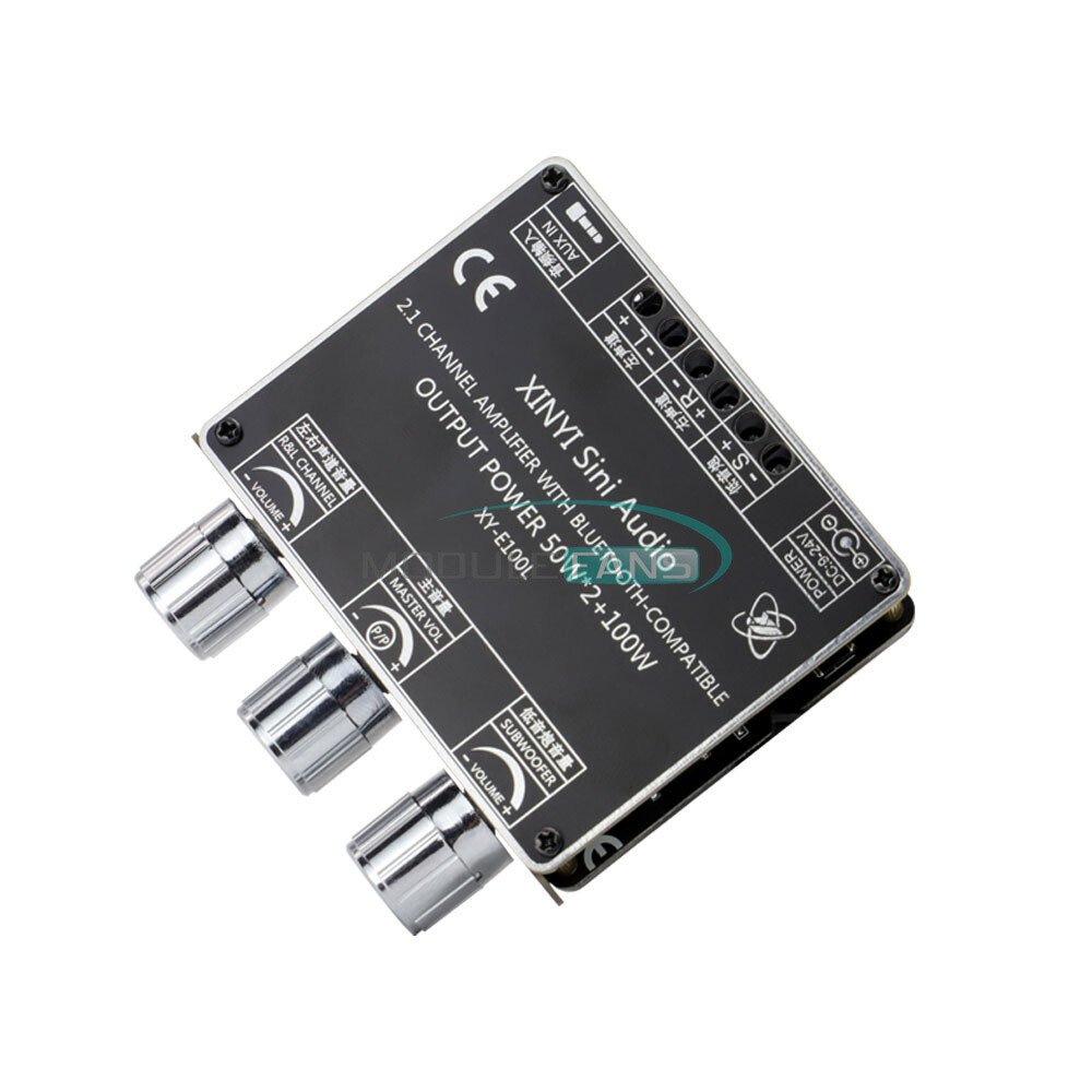 2.1 Channel Bluetooth5.1 Power Audio Stereo Subwoofer Amplifier Board 50W*2+100W