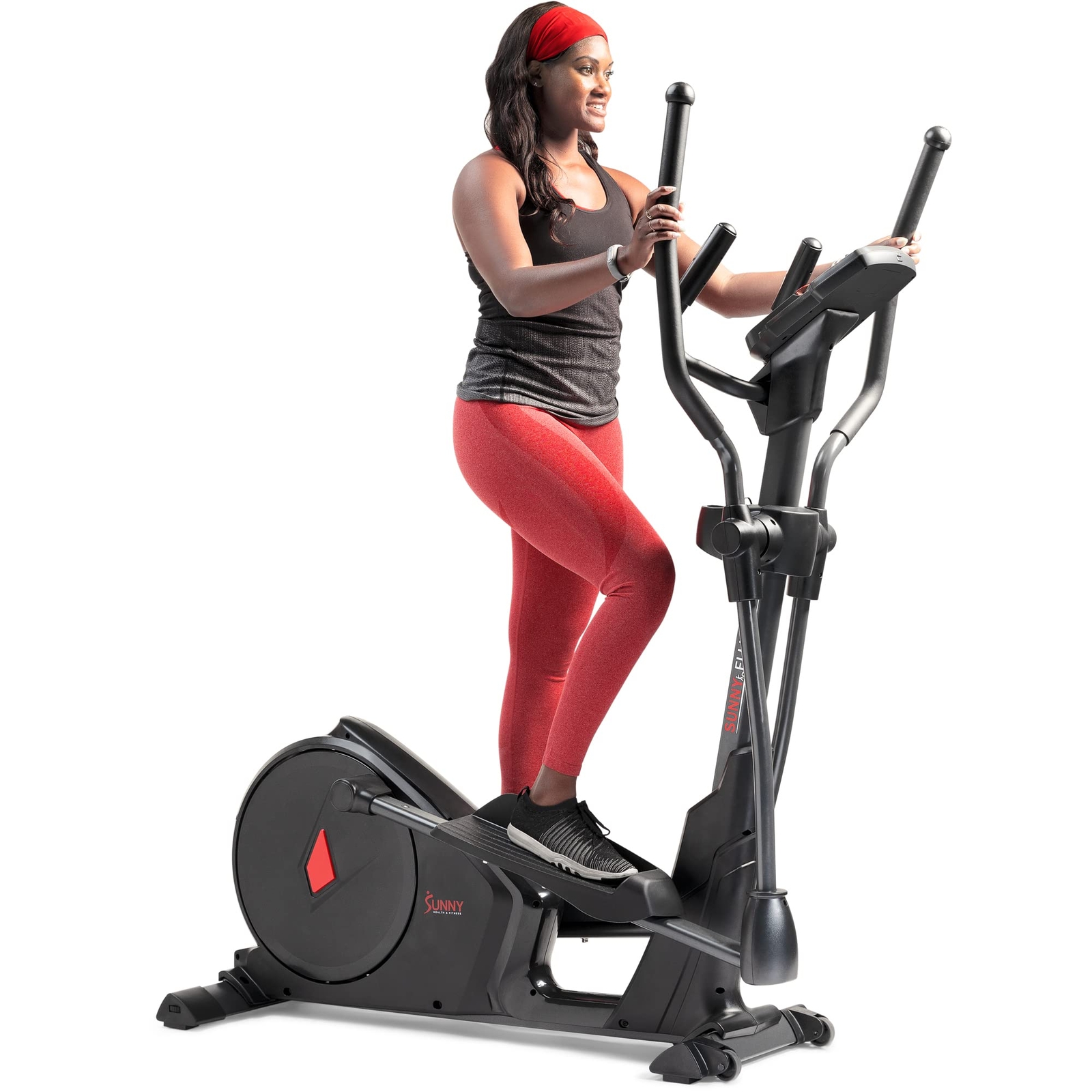 Sunny Health & Fitness Premium Elliptical Exercise Machine Smart Trainer with