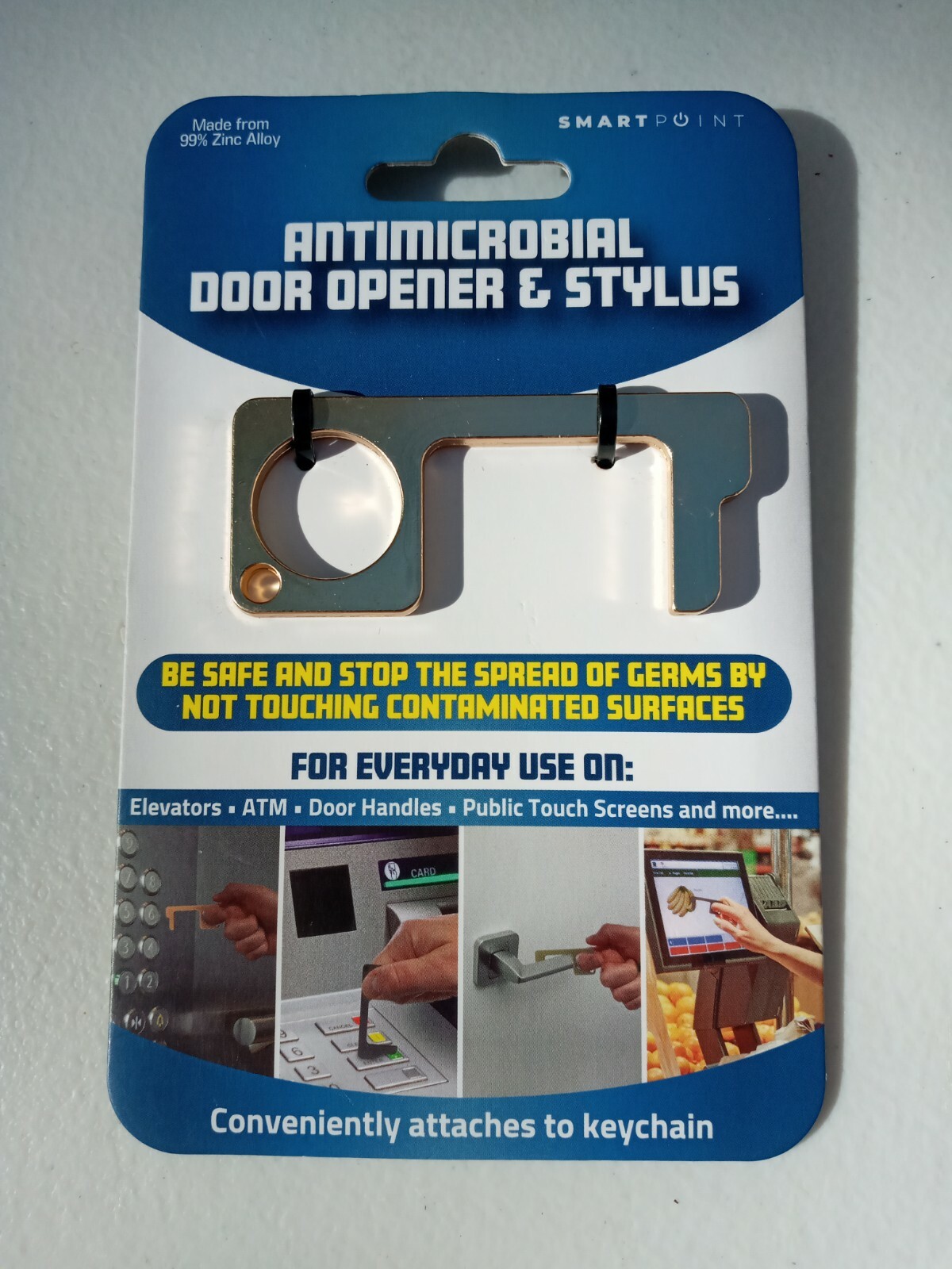 @Door Opener and Stylus Anti Microbial for Key Chain for safety Zinc Alloy Nice@