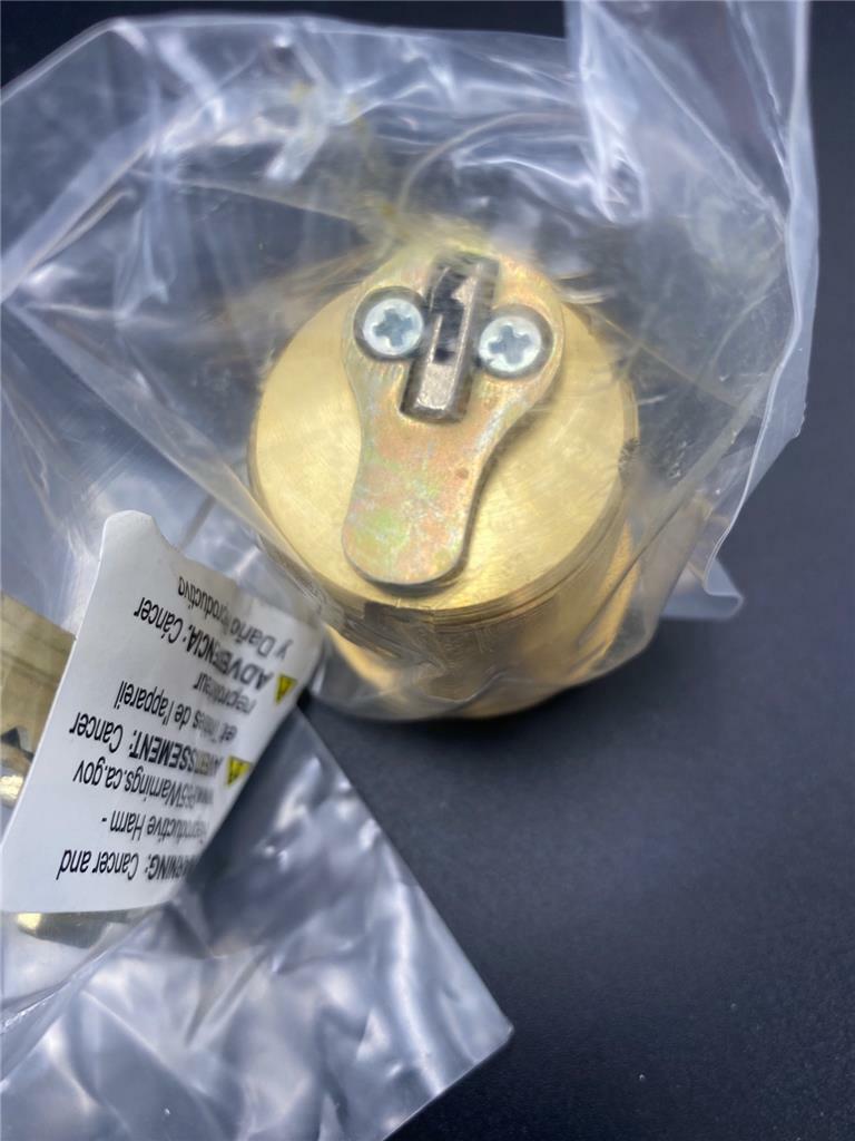 NEW Emtek Cylinder Lock Brass With 2 Keys S15