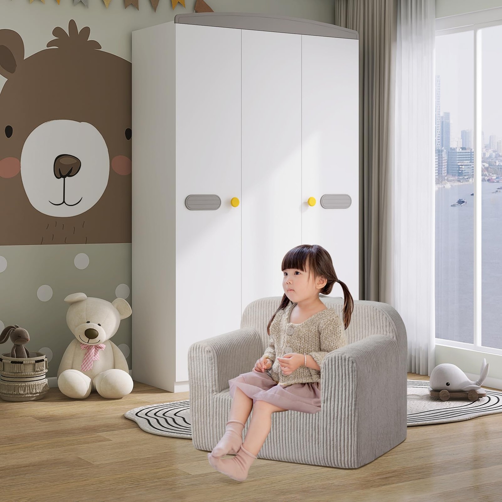 Foam Kids Sofa Chair, Comfy Toddler Couch,Soft Toddler Armchair for Boys and ...