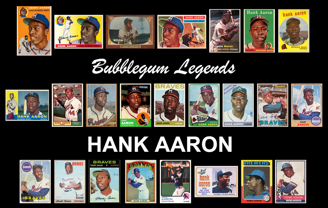 HANK AARON  Baseball Card POSTER Wall Art Decor Xmas Gift Atlanta Braves