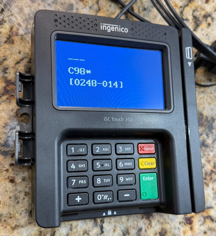 INGENICO ISC TOUCH 250 POS PAYMENT CREDIT CARD TERMINAL