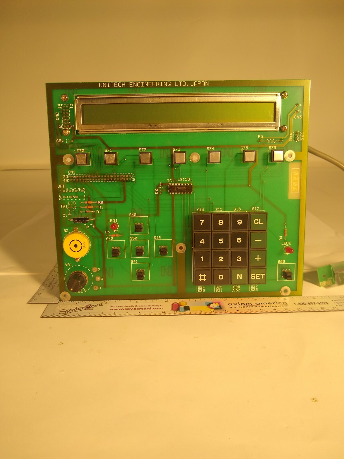 Barudan MS series display board, part number 7020, EBY00980