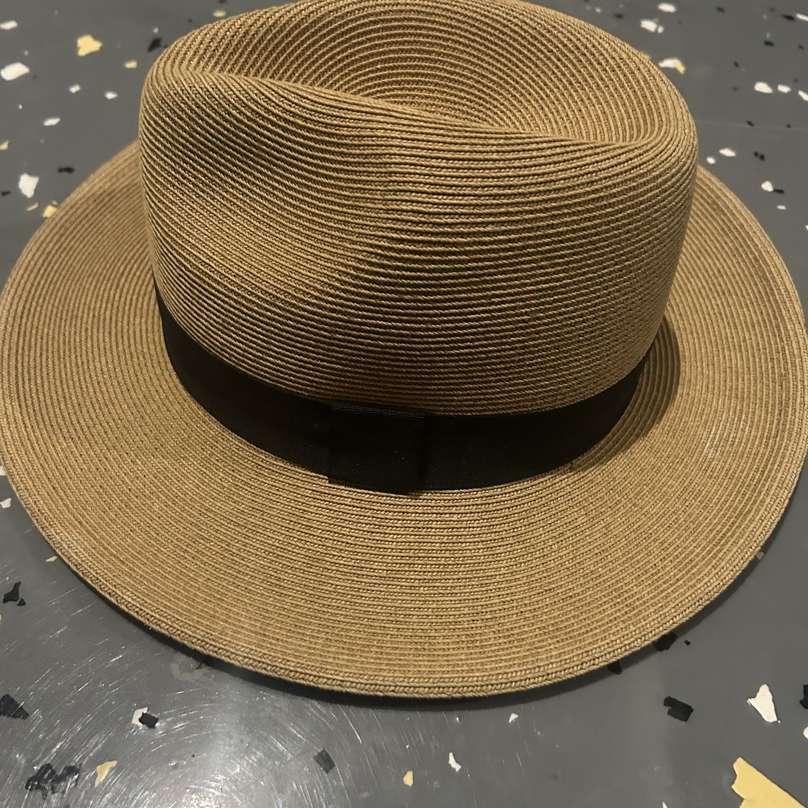 Pineapple & Star Women's Havana Hat Small Beige Polyester Paper Mix Straw Fedora
