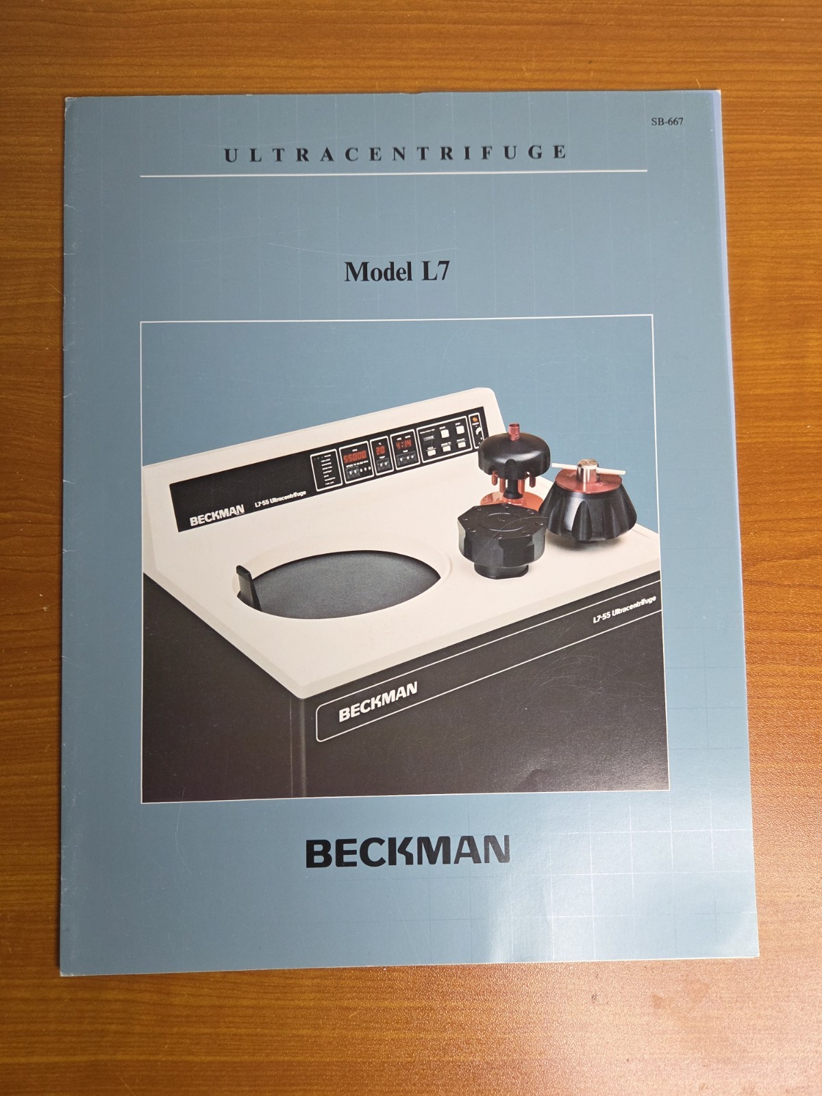 Beckman Ultracentrifuge Model L7 Sales Brochure Vintage + Insert