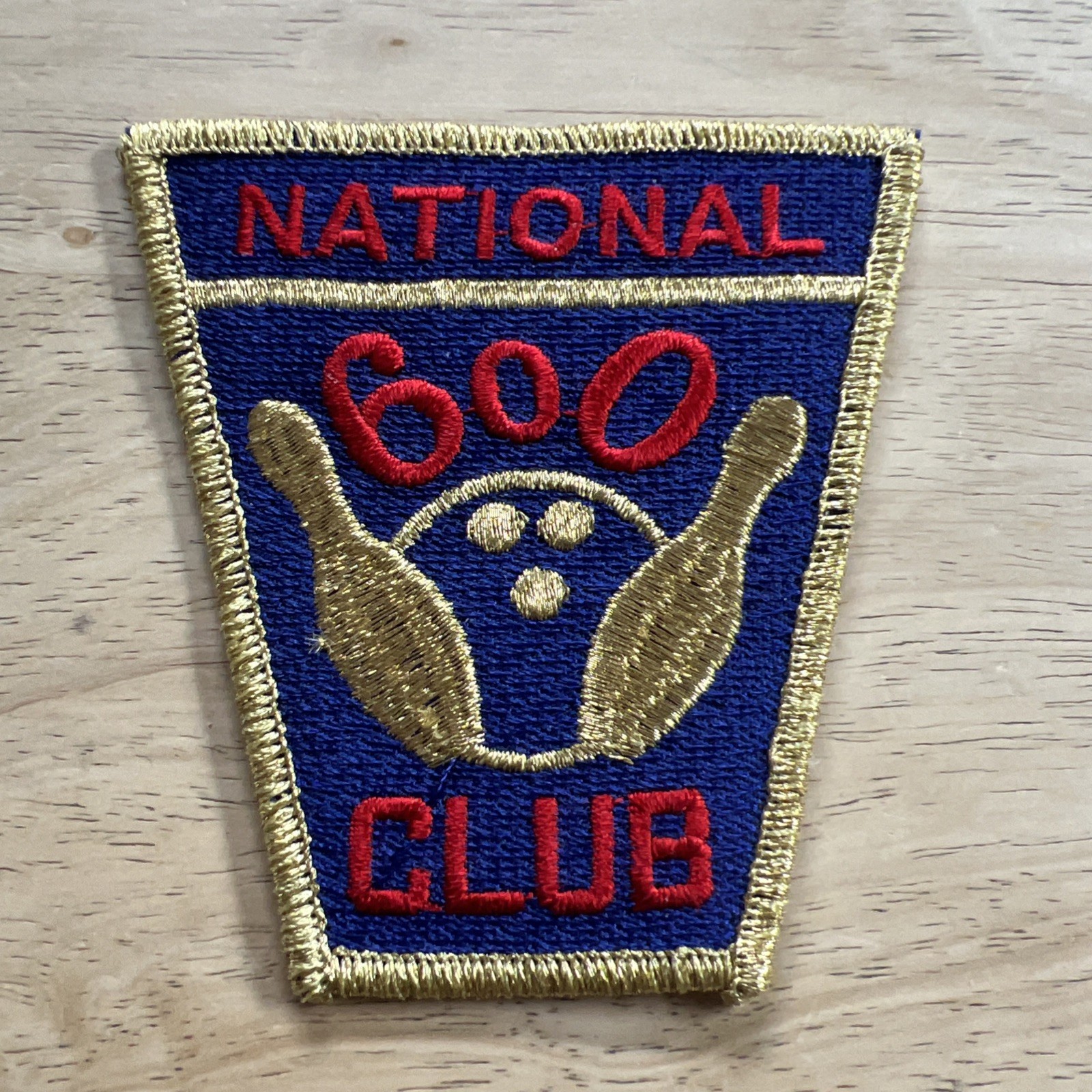 Bowling National 600 Club Patch w Gold Thread. NOS