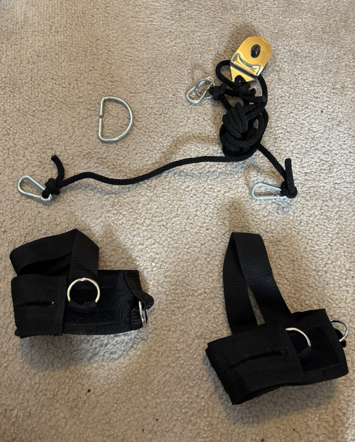 Genuine Total Gym XLS Pilates Kit Ankle Cuffs Pulley Rope Attachment Accessories