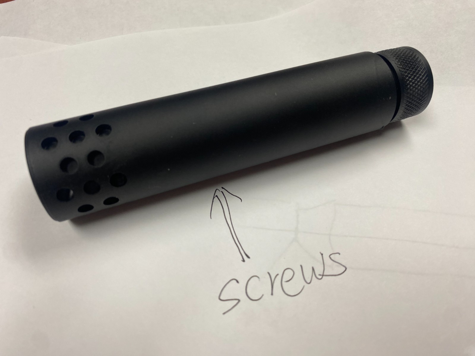 5/8X24  .308 7.62 Slip Over The Barrel Cover Screw Inside  Aluminum Tube