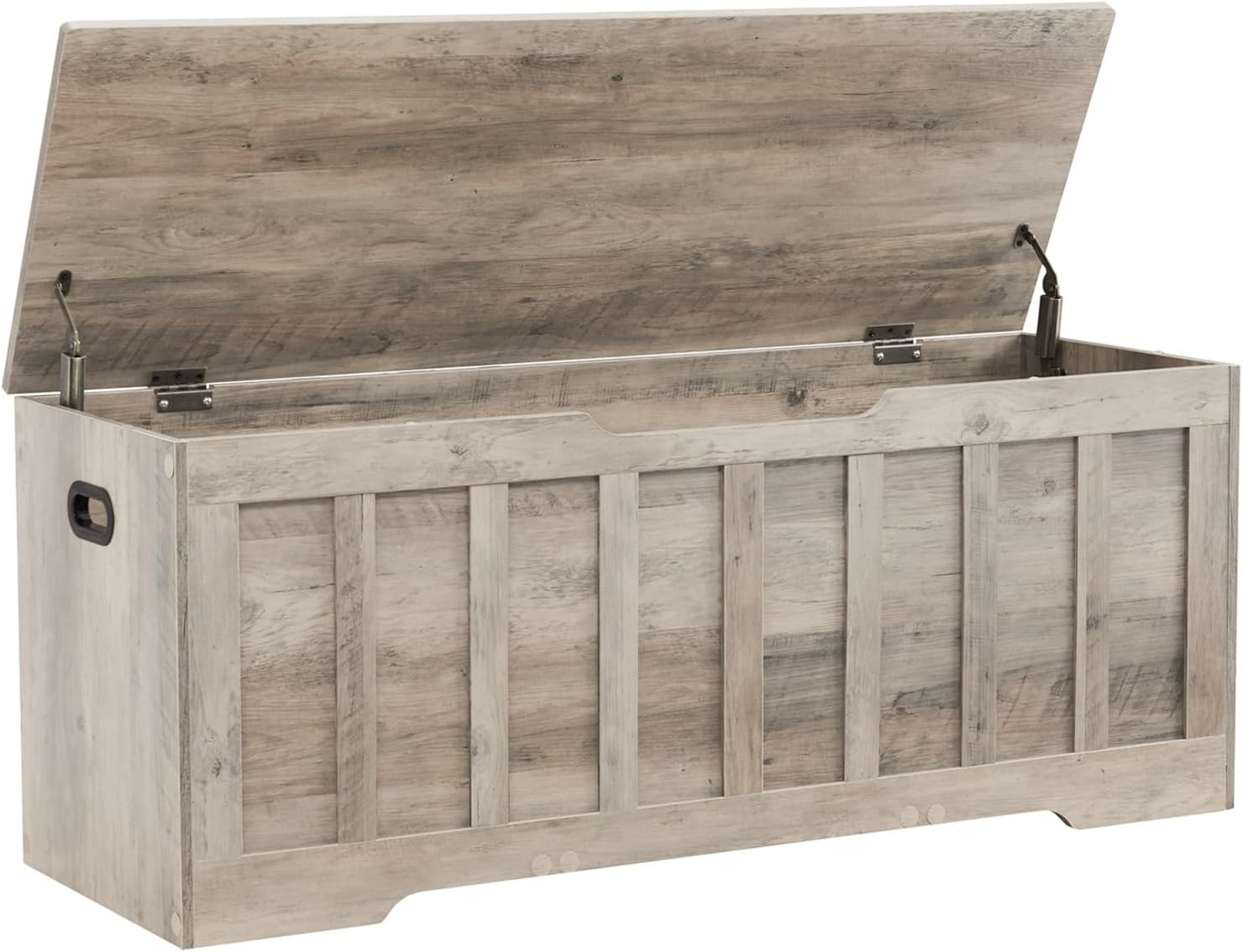 47.2" Storage Chest Extra Large,Storage Trunk with 2 Safety Hinges,Wooden Storag