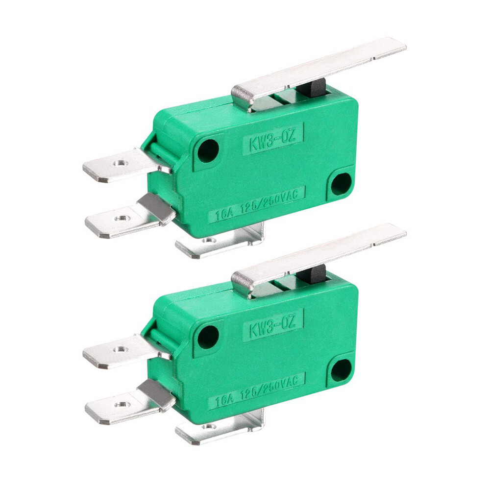 2Pcs Microswitch KW3-OZ 16A 125/250VAC Hinge Lever Type Micro Limit Switch