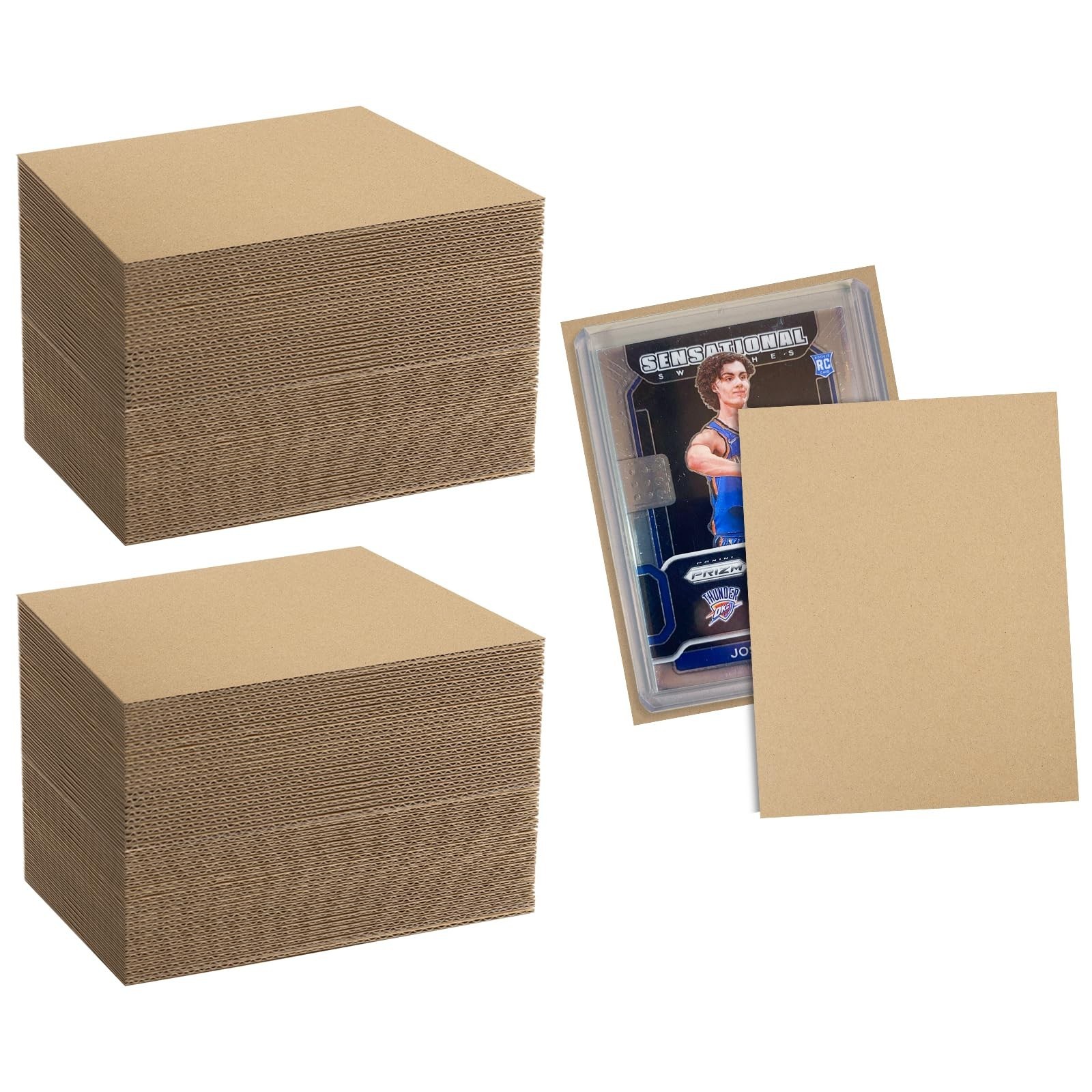 Mat Board Center, 100 Pack 3.5x4.5 Inch Corrugated Cardboard Sheets, Trading ...