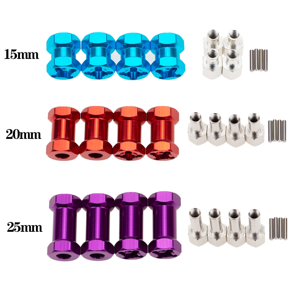 4× 12mm Hex Wheel Hub Drive Adapter 15mm 20mm 25mm Extension  for 1/10 RC car