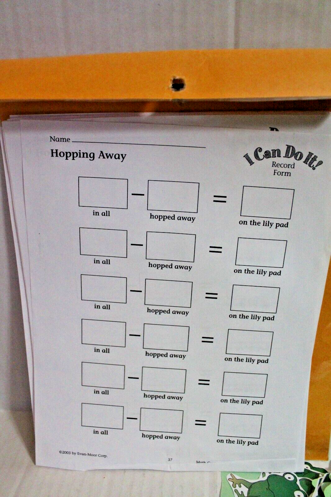 Evan-Moor Math Center Activity on Counting & Basic Subtraction Grades K-1