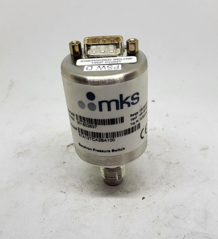 MKS 51A13TCA2BA100 133.320KPA BARATRON PRESSURE SWITCH (IN19S3B3)