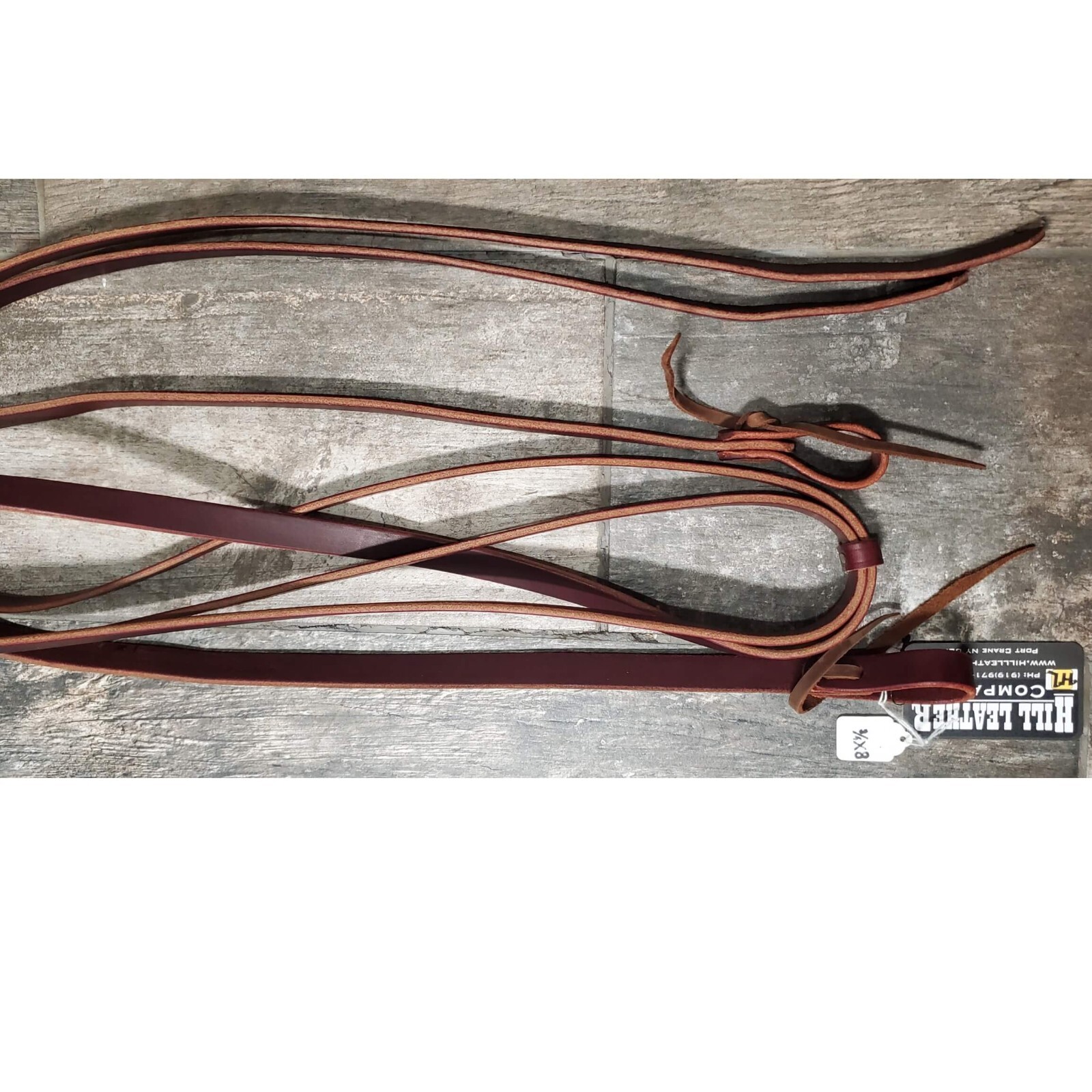 New 3/4" x 8' Premium Latigo Leather Split Reins