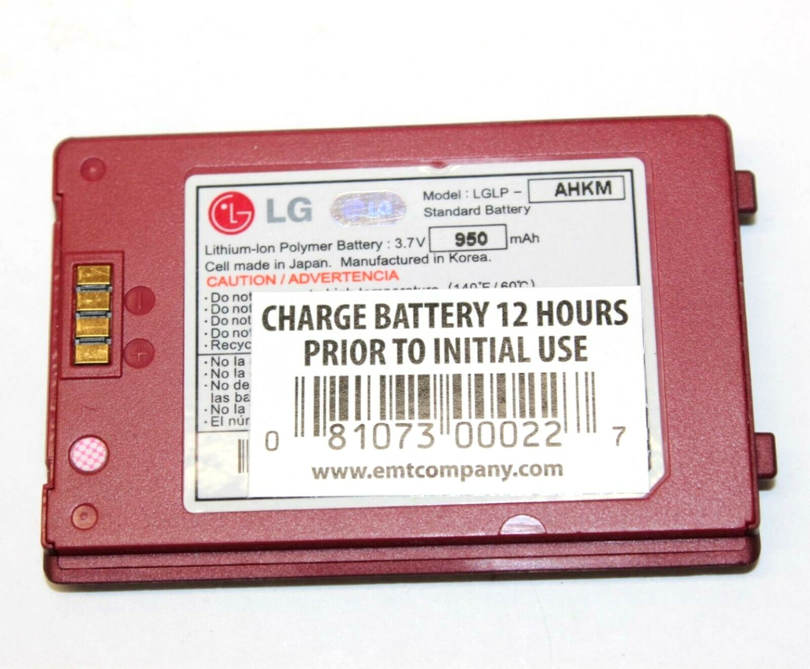 LG LGLP-AHKM Cellphone Battery Li-Ion Polymer 3.7V 950mAh for Env 2 Red VX9100