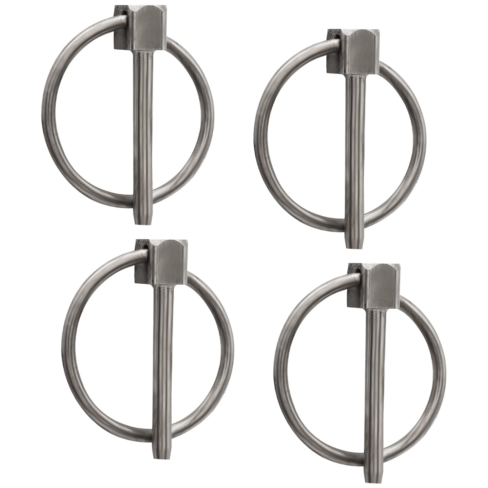Verkelly 4 Pcs 304 Stainless Steel Lynch Pin Set with Rings, 1/8" x x 1"