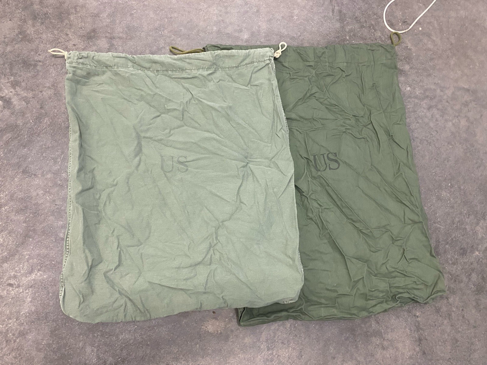 Pair Of 2 USGI OD Green 100% Cotton Barracks Laundry Bag