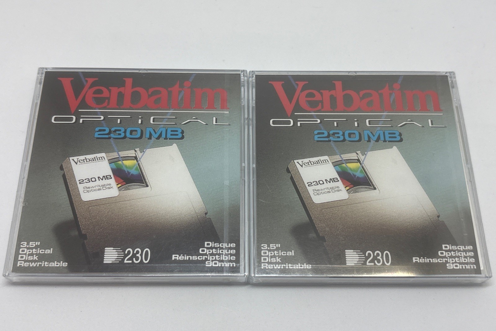230 MB MO Verbatim Disk, Magneto Optical Disk - Lot Of 2 - Brand New