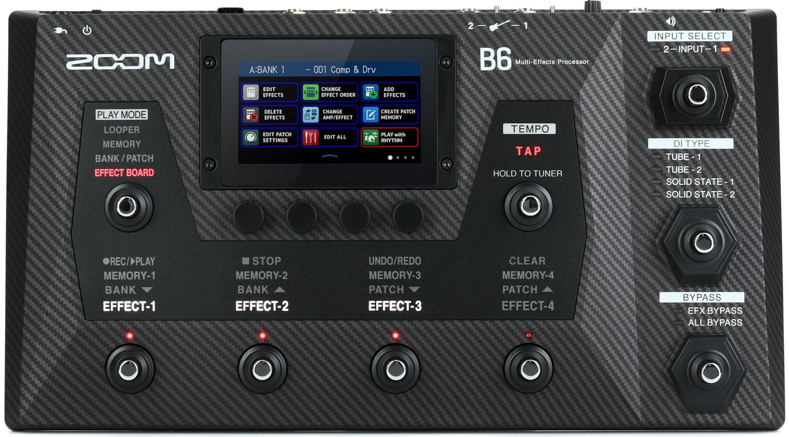 Zoom B6 Bass Multi-effects Processor (3-pack) Bundle