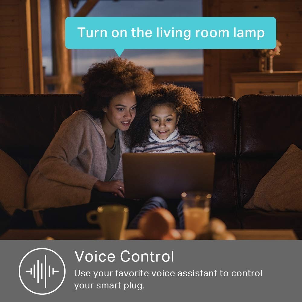 Compact Smart Wi-Fi Plugs 4-Pack - Voice Control with Alexa & Google Assistant