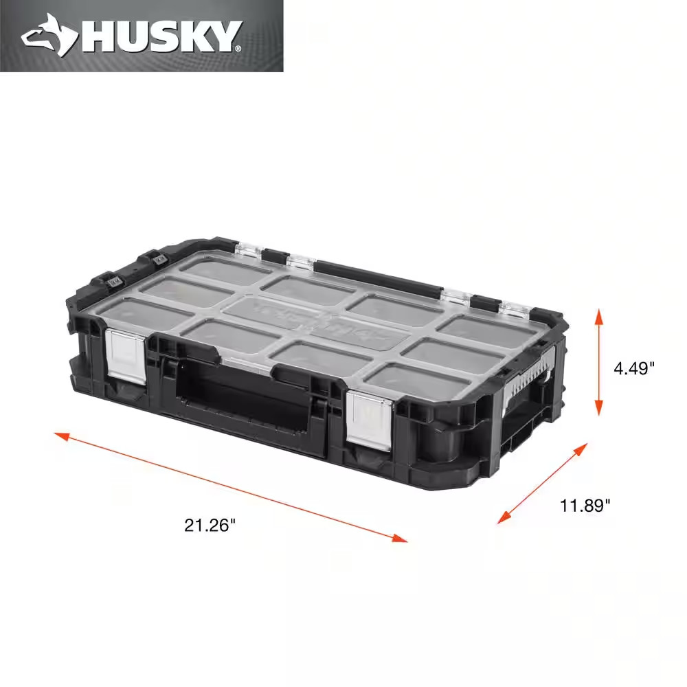 2 Pack Stackable Portable 10 Compartment Tool & Parts Organizer Heavy Duty NEW