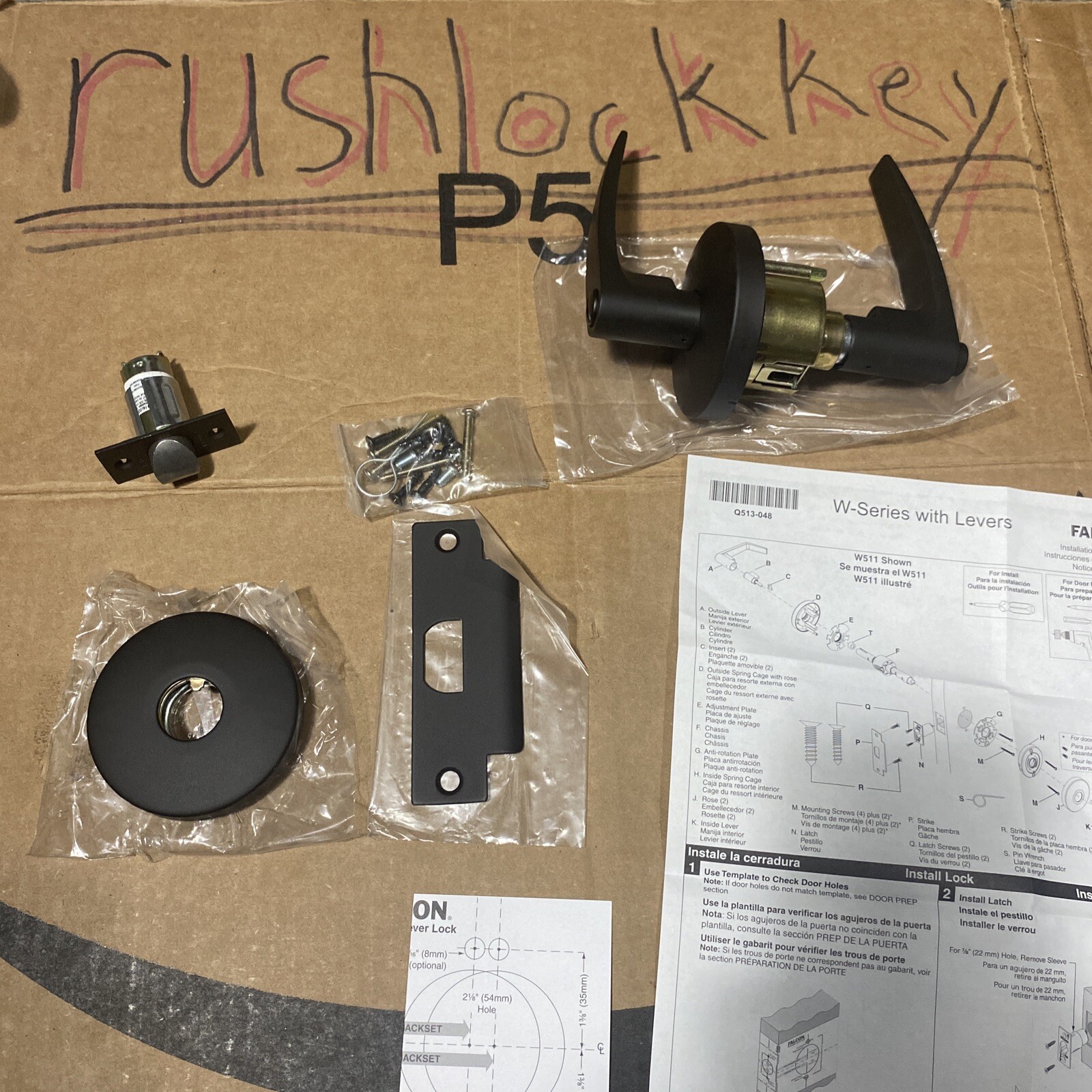 Brand New-Open Box-Falcon Privacy Lock W301 AVA613 -small scratch-