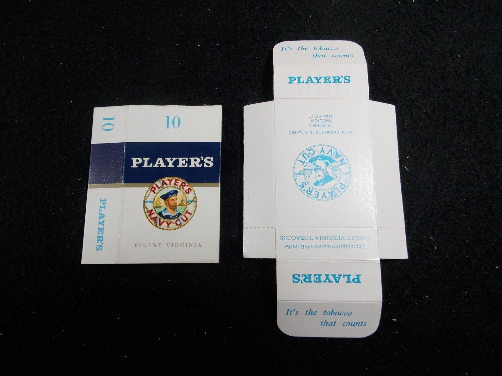 T3 Vintage Players Navy Cut Empty Cigarette Packet Box