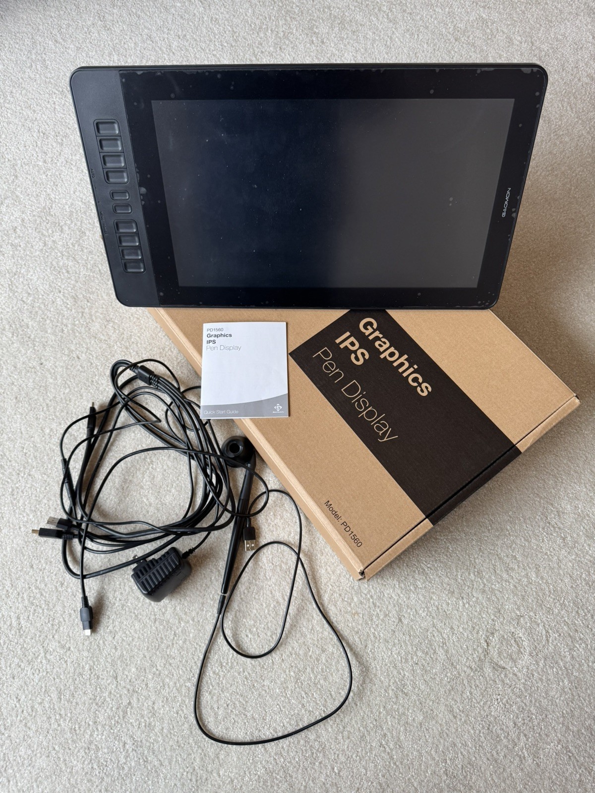 GAOMON PD1560 15.6 inch Graphics Tablet with Pen and Arm Stand - open box