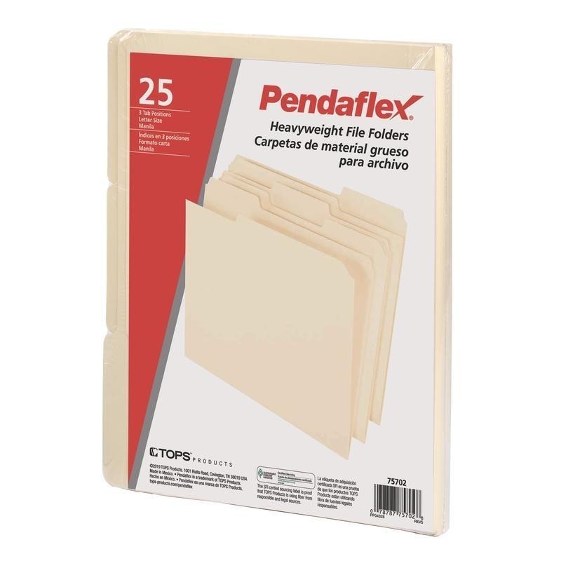 Heavyweight File Folders 25 Pack Manila Letter Size Office Organization Solution