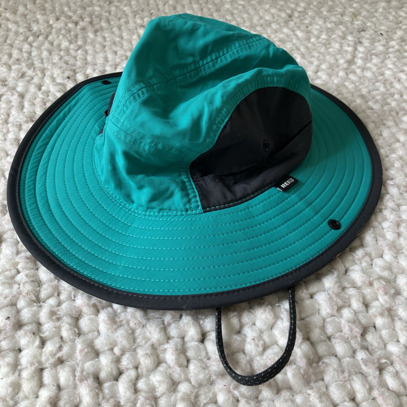 REI Kids Bucket Hat Youth 7-14 Teal Outdoor Hiking Sun Hat