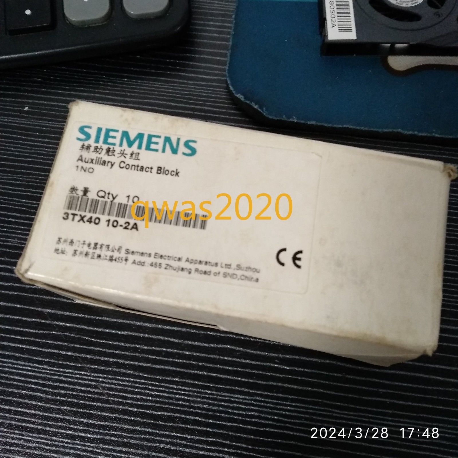 10PC New Siemens 3TX4010-2A Contactor Block