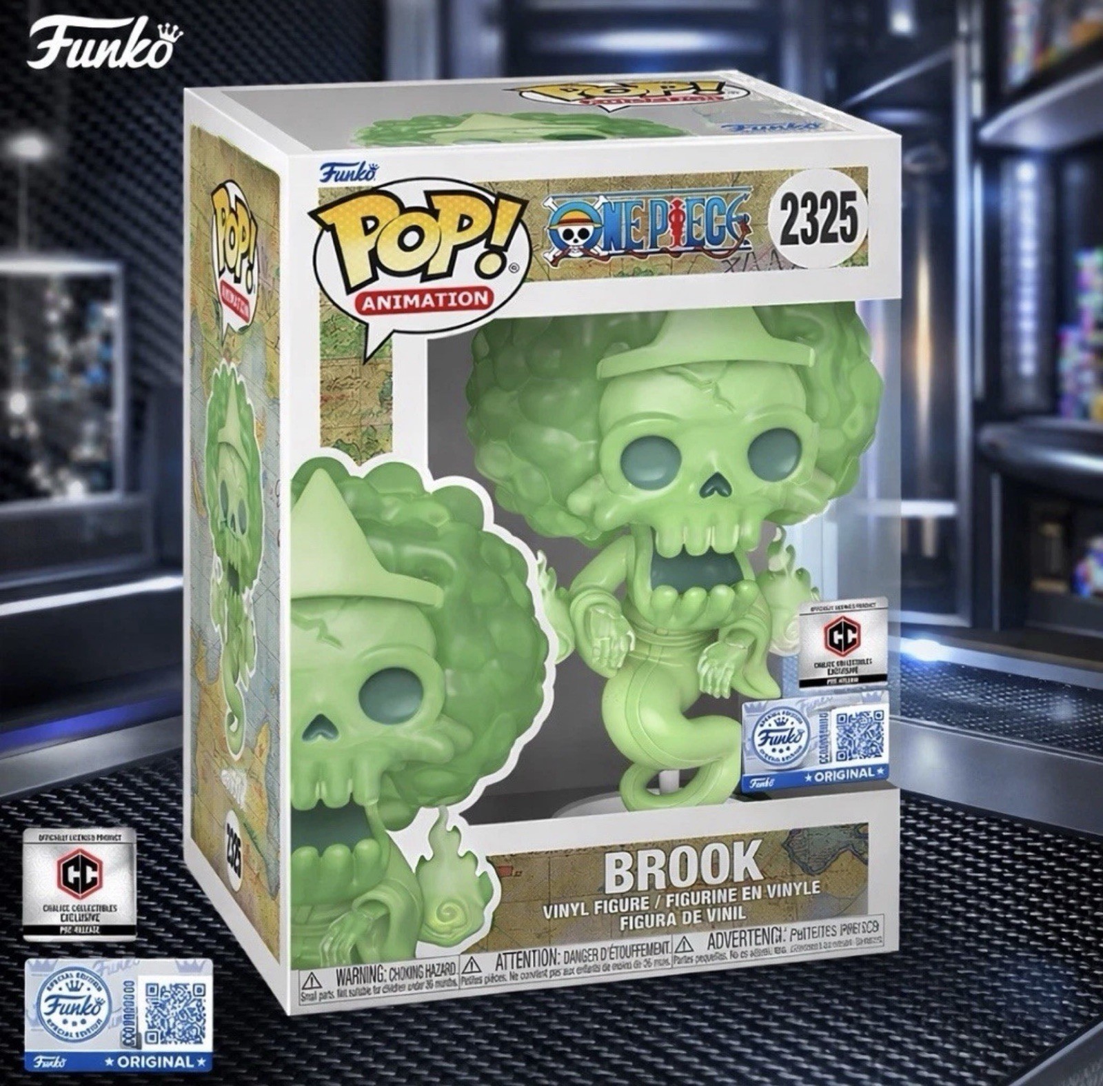 PRE ORDER Funko Pop One Piece Brook #2325 Common PR CHALICE Sticker READ LISTING
