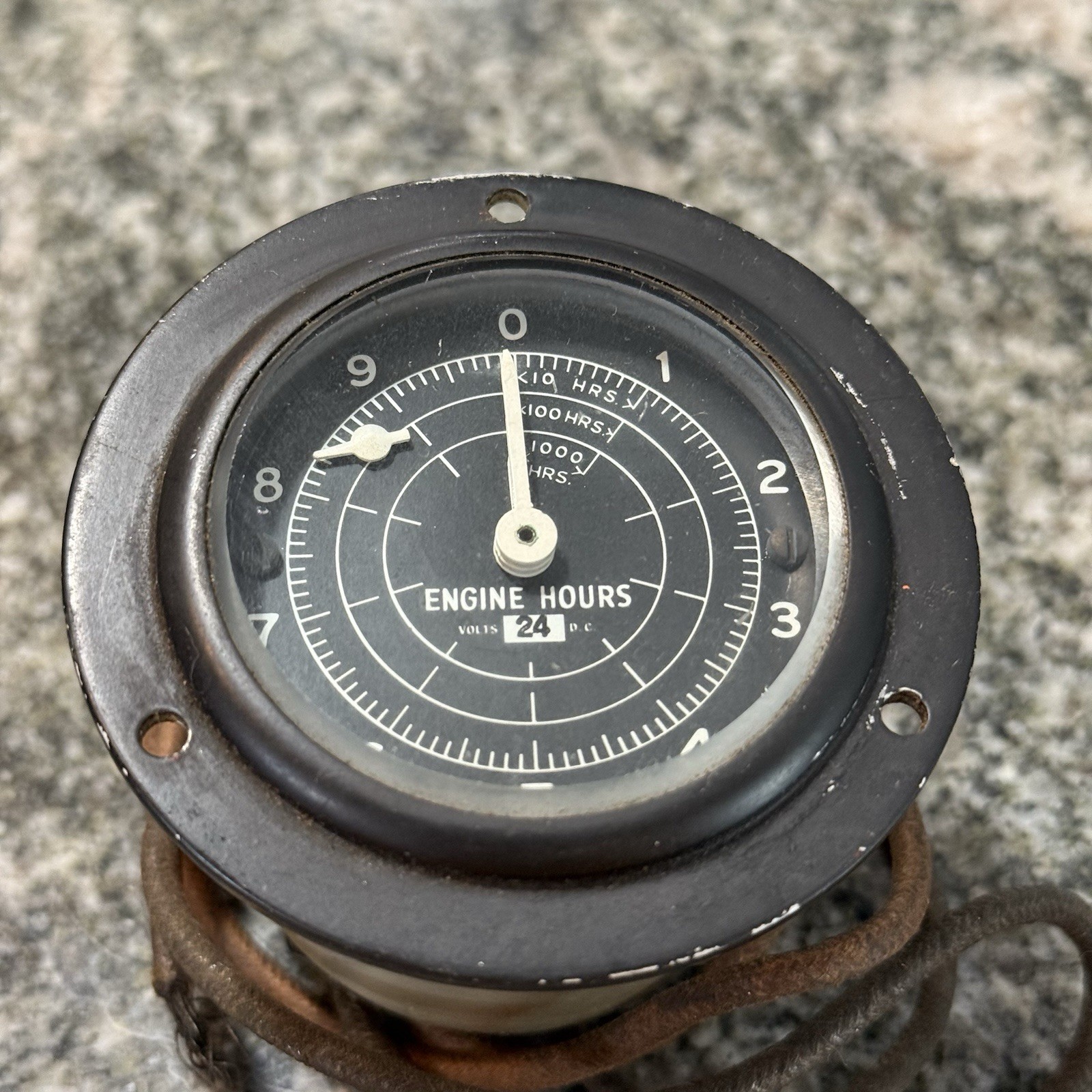 John W. Hobbs Engine Hours Indicator Aviation For Parts Untested