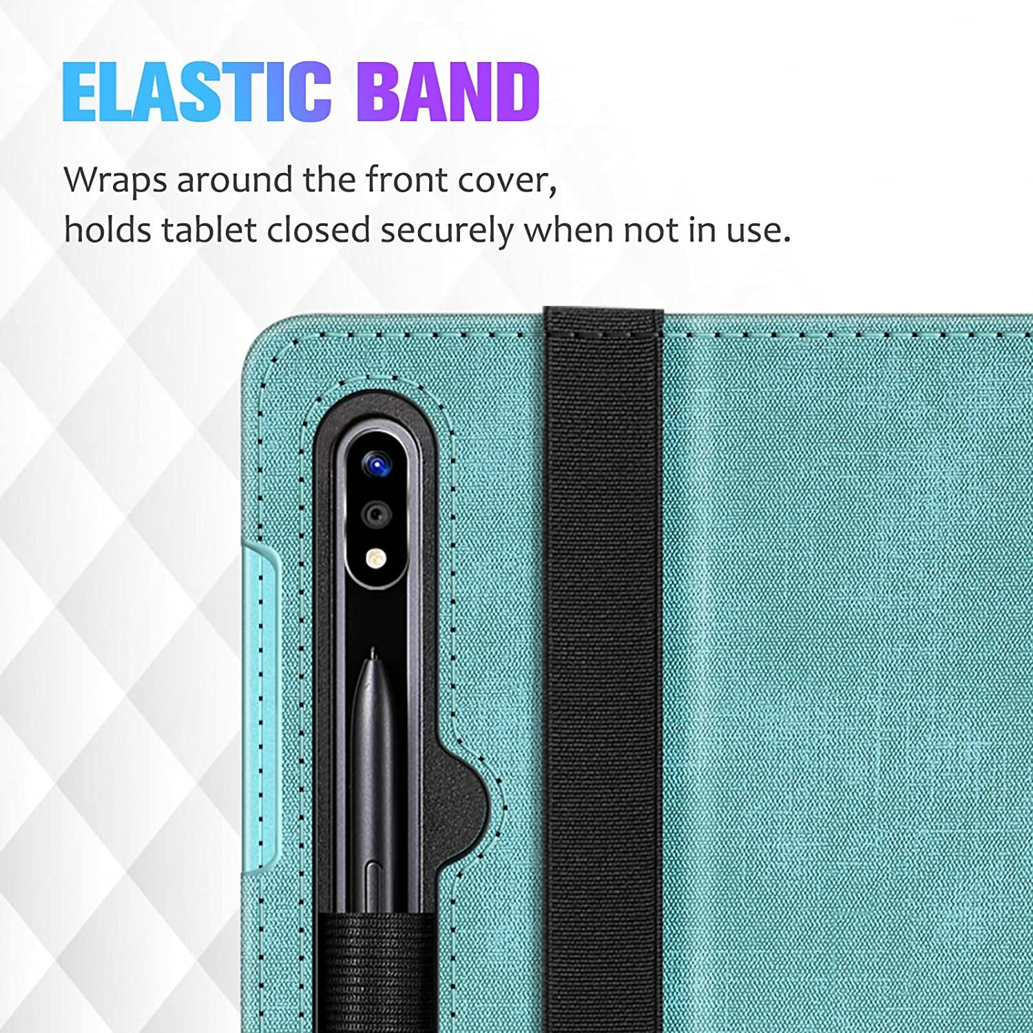 Case for Samsung Galaxy Tab S8 Plus/S7 Plus/S7 FE Multi-Angle Protective Cover