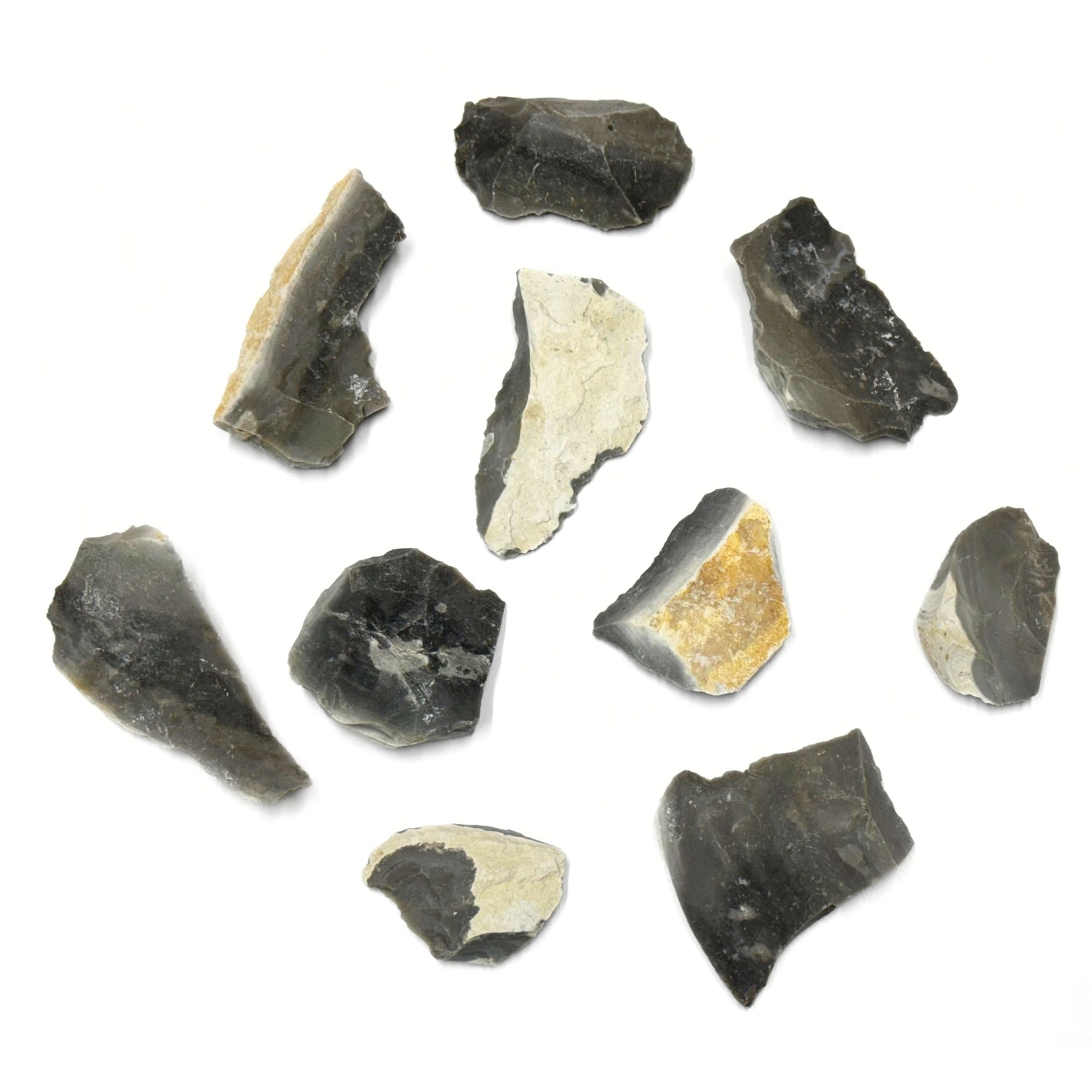 Fire Making Flint Chips 10 Pack - Primitive Fire Starting Supplies Survival Gear
