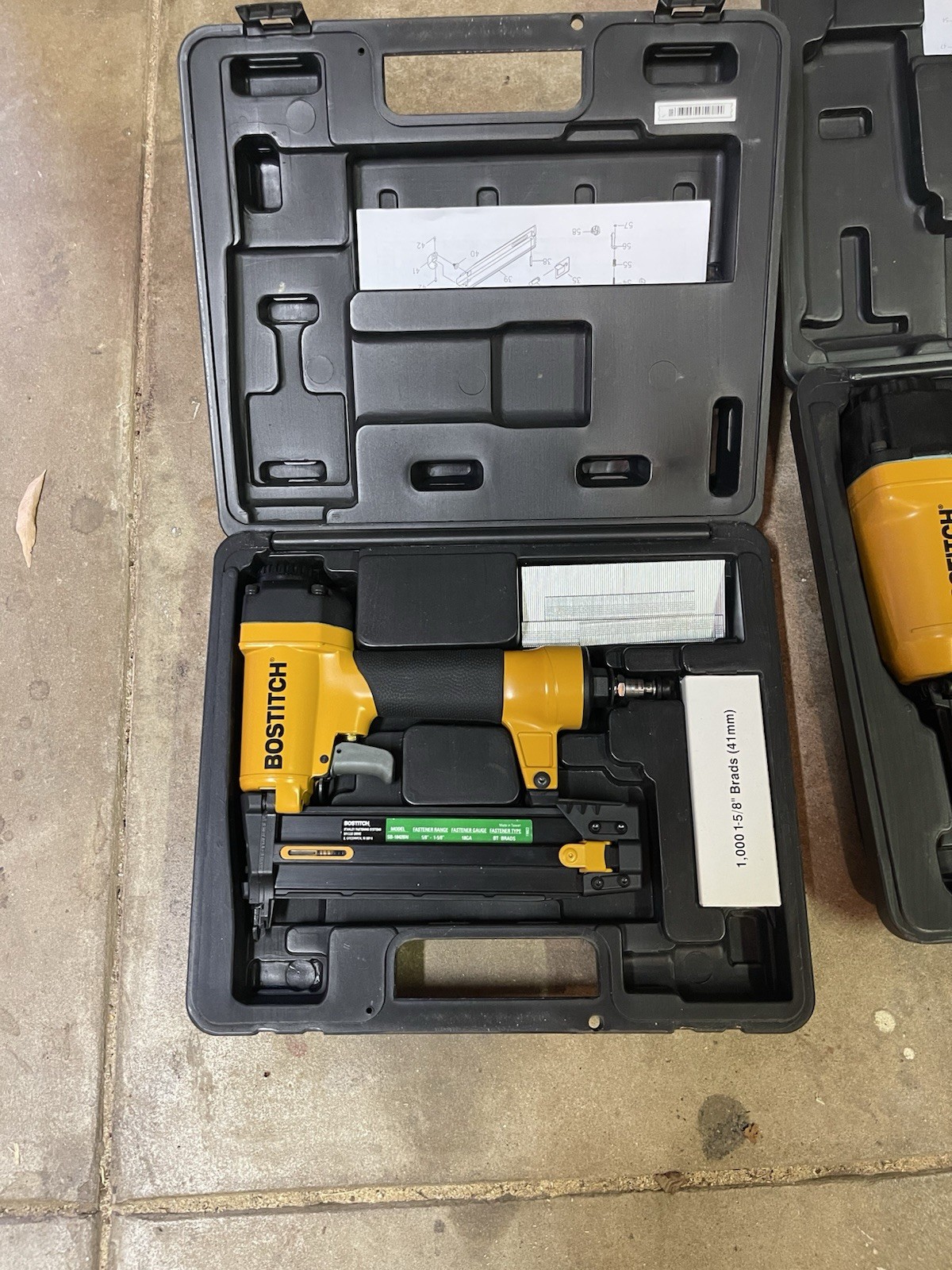 Bostitch Pneumatic Brad Nailer with Carrying Case