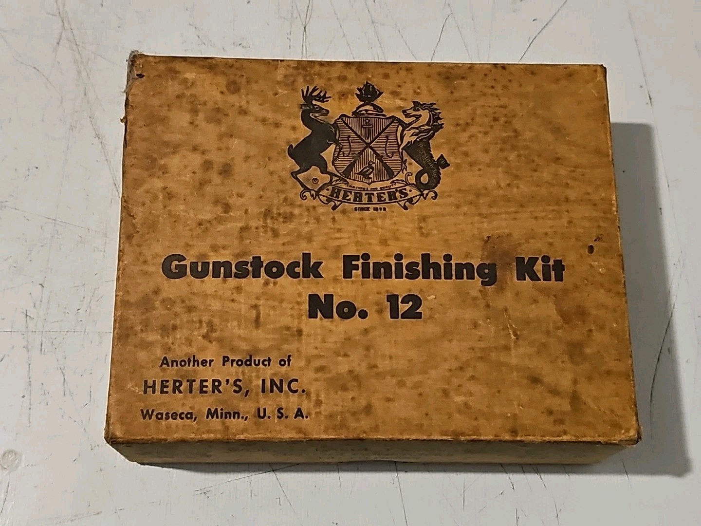 1950's Herter's Gunstock Finishing Kit No. 12 - w/Contents In Original Box
