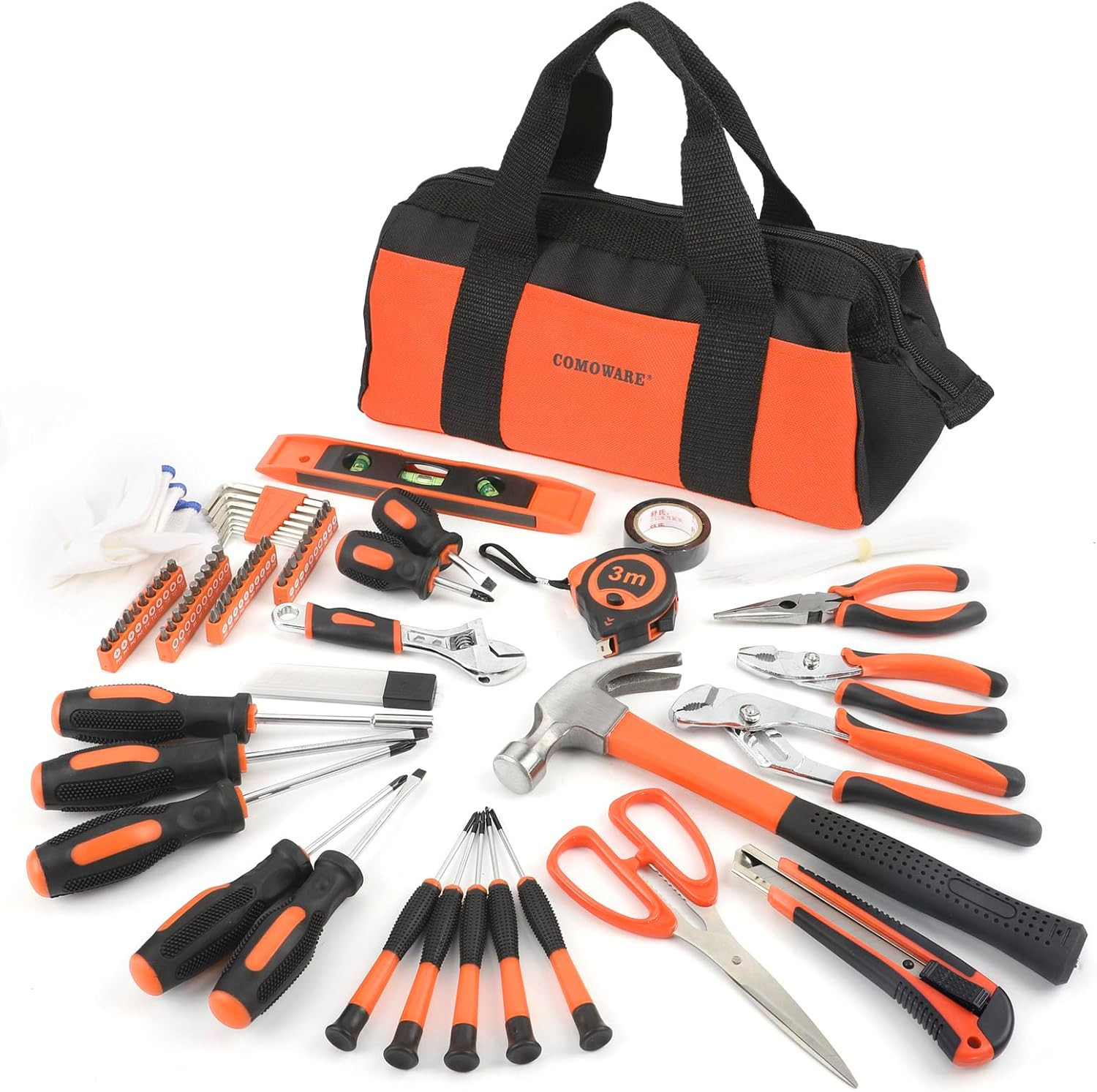 Kit de herramientas para el hogar de 218 piezas: herramienta manual básica para